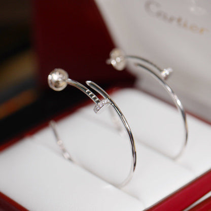 [Raffine]JUSTE HALF DIAMOND LARGE EARRINGS