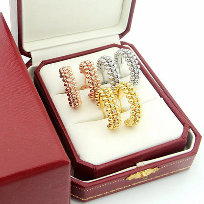 [Raffine]CLASH FULL DIAMOND MEDIUM EARRINGS
