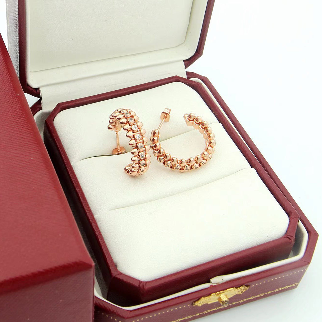 [Raffine]CLASH FULL DIAMOND MEDIUM EARRINGS