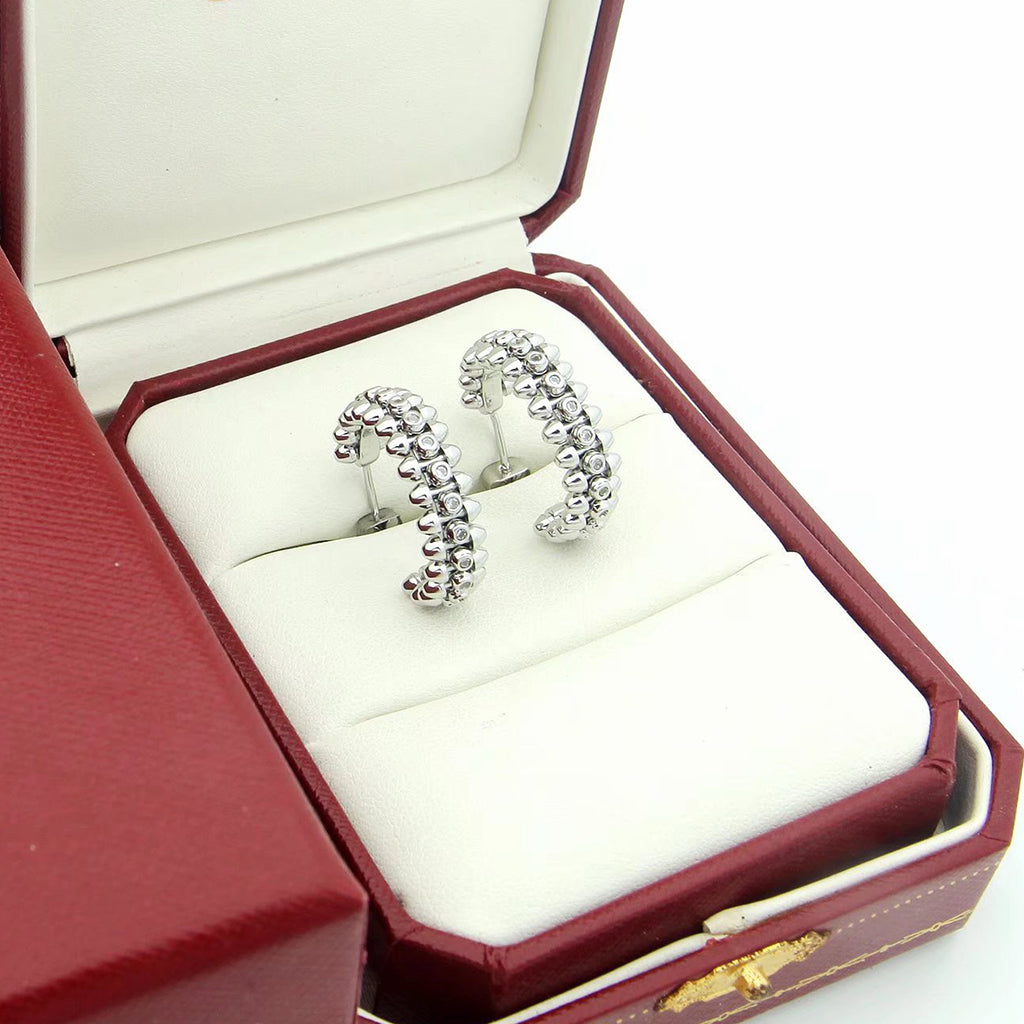 [Raffine]CLASH FULL DIAMOND MEDIUM EARRINGS