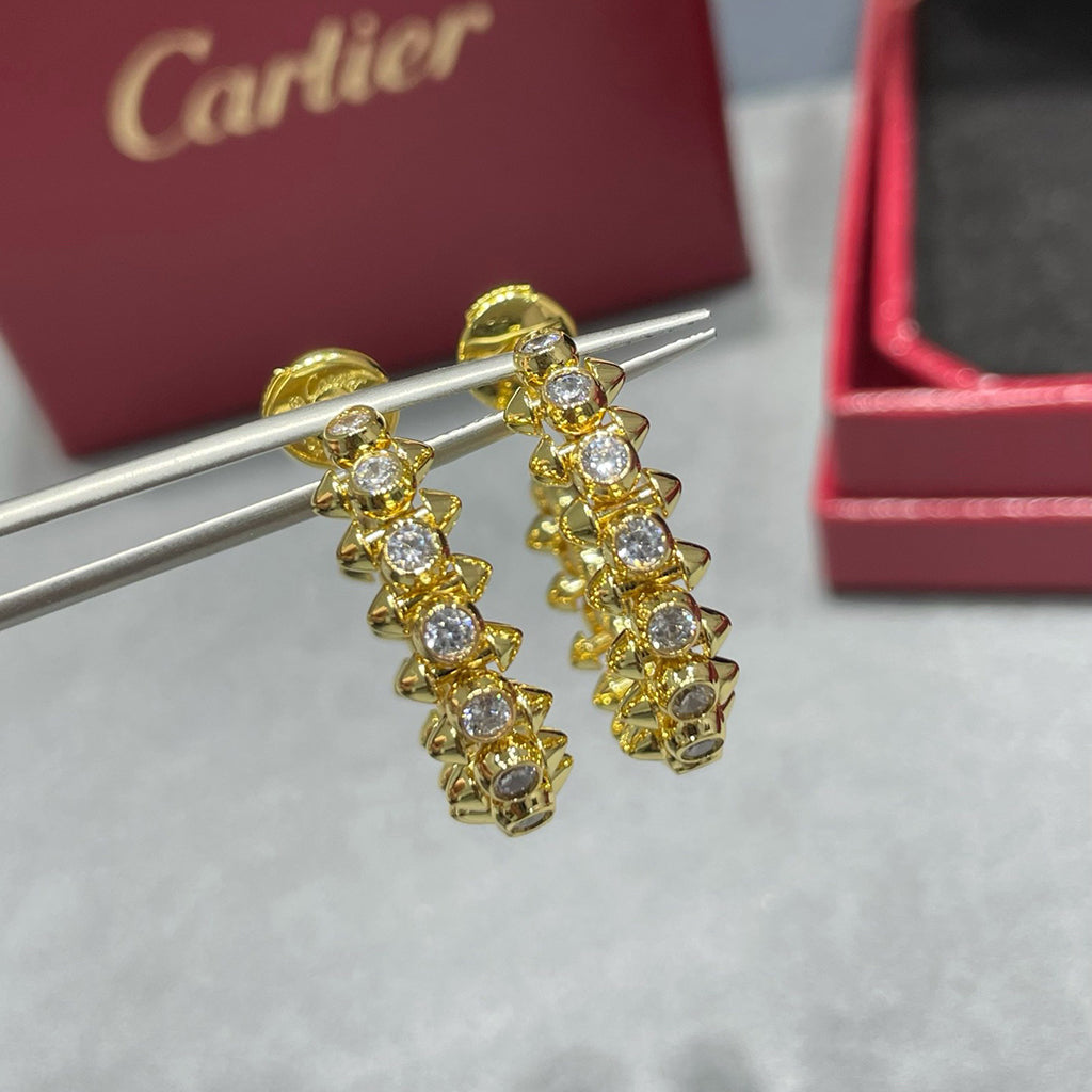 [Raffine]CLASH FULL DIAMOND MEDIUM EARRINGS