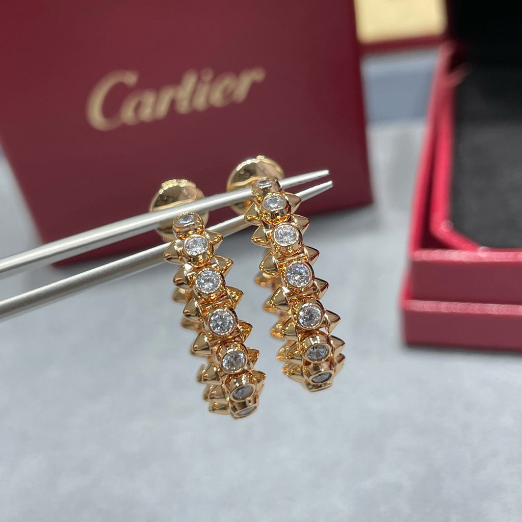 [Raffine]CLASH FULL DIAMOND MEDIUM EARRINGS