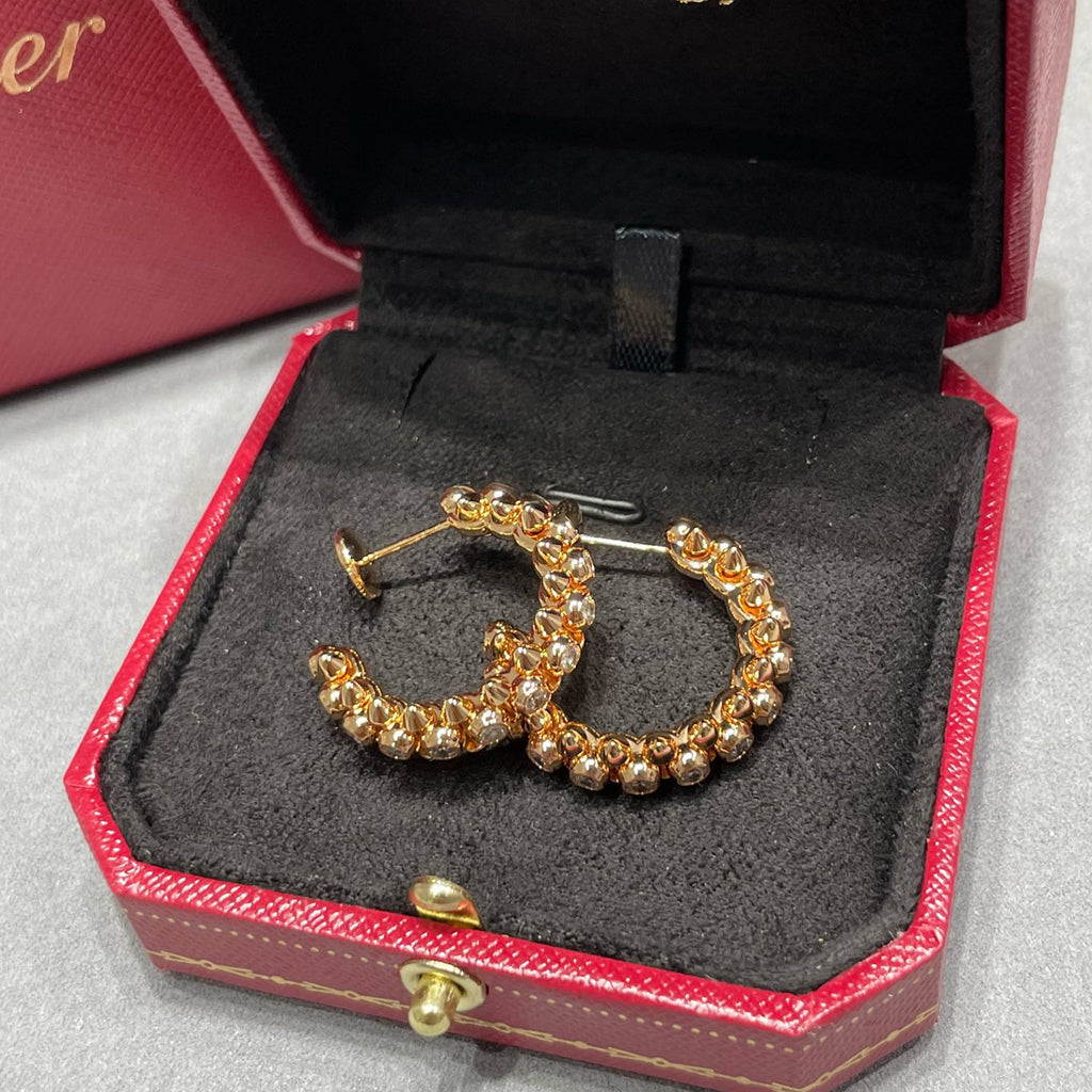 [Raffine]CLASH FULL DIAMOND MEDIUM EARRINGS