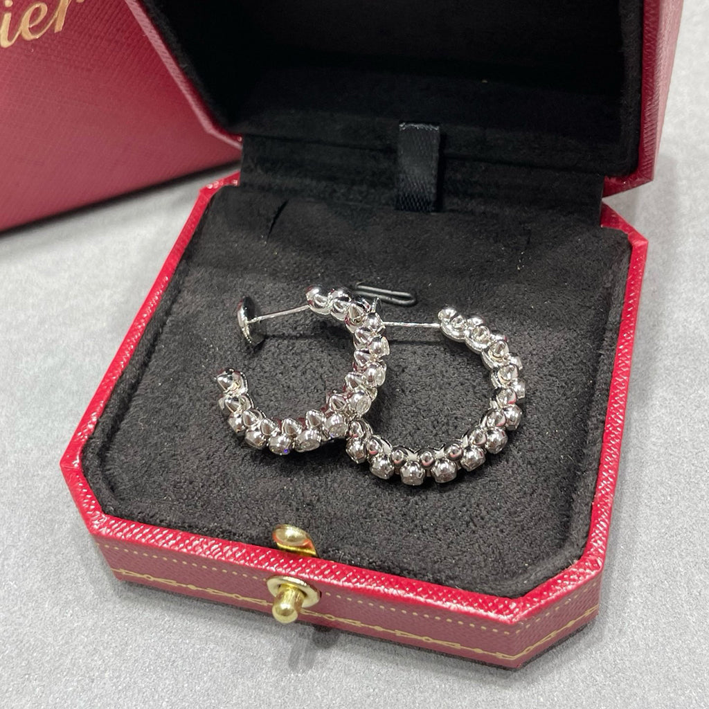 [Raffine]CLASH FULL DIAMOND MEDIUM EARRINGS