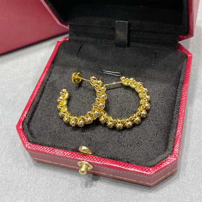 [Raffine]CLASH FULL DIAMOND MEDIUM EARRINGS