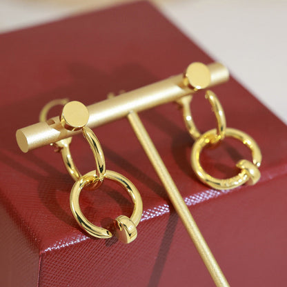 [Raffine]JUSTE NO DIAMOND DOUBLE EARRINGS