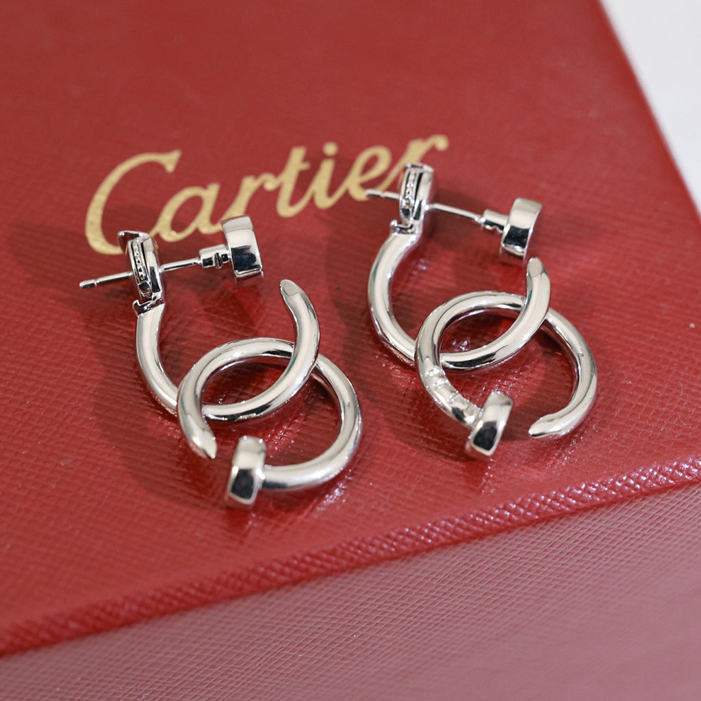 [Raffine]JUSTE NO DIAMOND DOUBLE EARRINGS