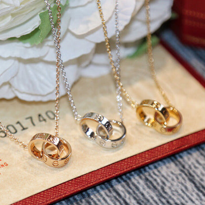 [Raffine]LOVE DOUBLE RING NECKLACE