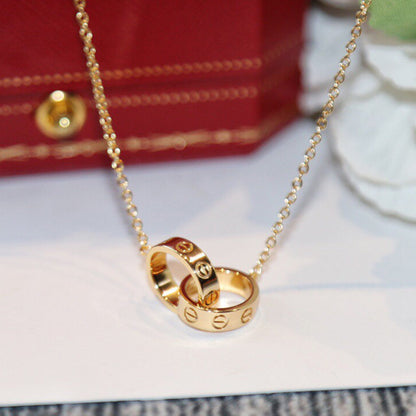 [Raffine]LOVE DOUBLE RING NECKLACE