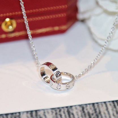 [Raffine]LOVE DOUBLE RING NECKLACE