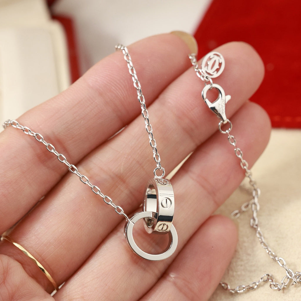 [Raffine]LOVE DOUBLE RING NECKLACE