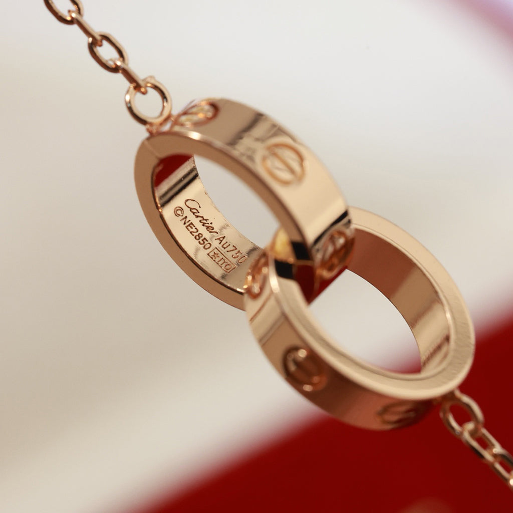 [Raffine]LOVE DOUBLE RING NECKLACE