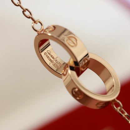 [Raffine]LOVE DOUBLE RING NECKLACE