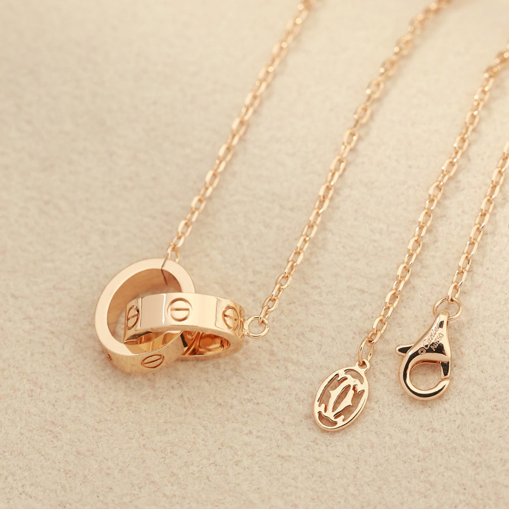 [Raffine]LOVE DOUBLE RING NECKLACE
