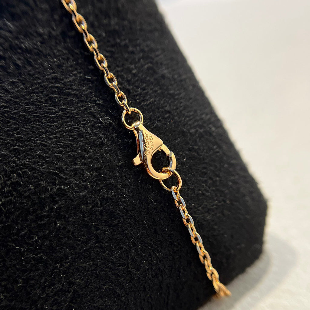 [Raffine]LOVE DOUBLE RING HALF DIAMOND NECKLACE