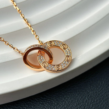 [Raffine]LOVE  FULL DIAMOND PENDANT NECKLACE