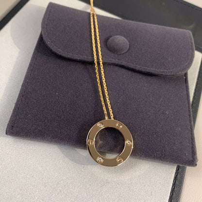 [Raffine]LOVE NECKLACE 16MM 3 DIAMONDS