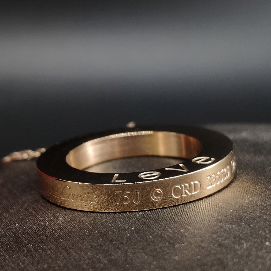[Raffine]LOVE NECKLACE 16MM 3 DIAMONDS