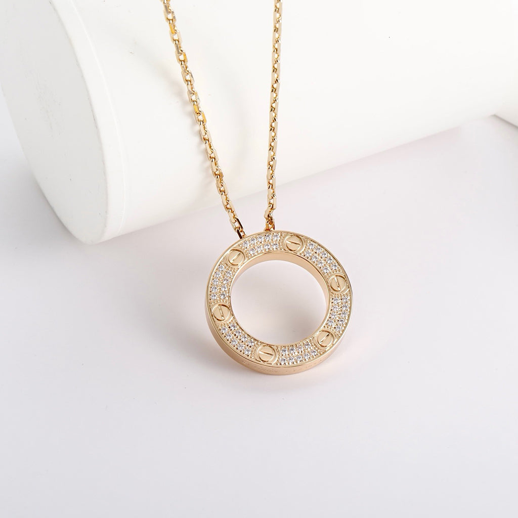 [Raffine]LOVE NECKLACE 16MM  FULL DIAMOND