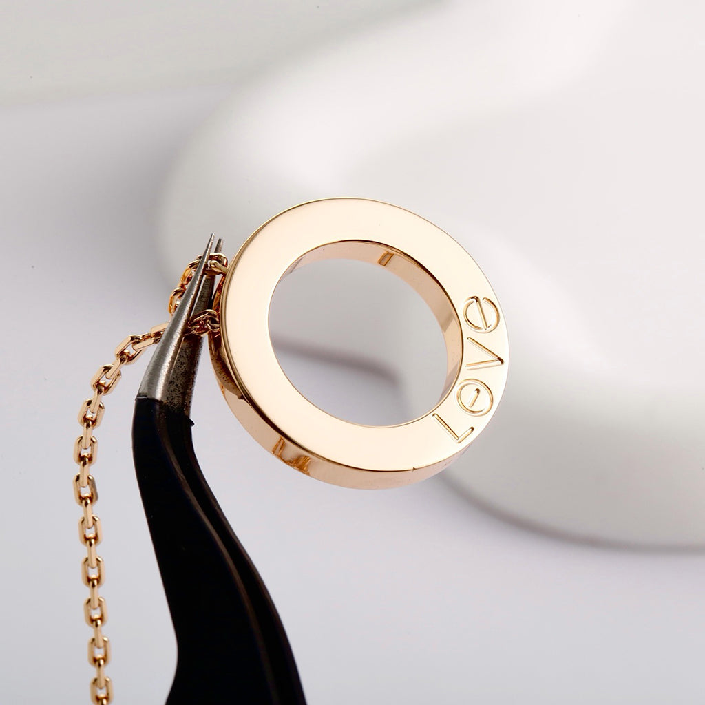 [Raffine]LOVE NECKLACE 16MM  FULL DIAMOND