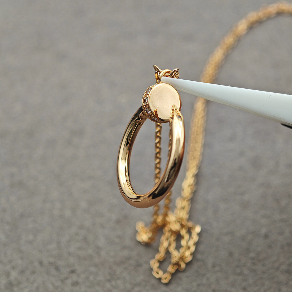 [Raffine]JUSTE NECKLACE HALF DIAMOND