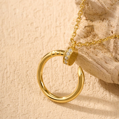 [Raffine]JUSTE NECKLACE HALF DIAMOND