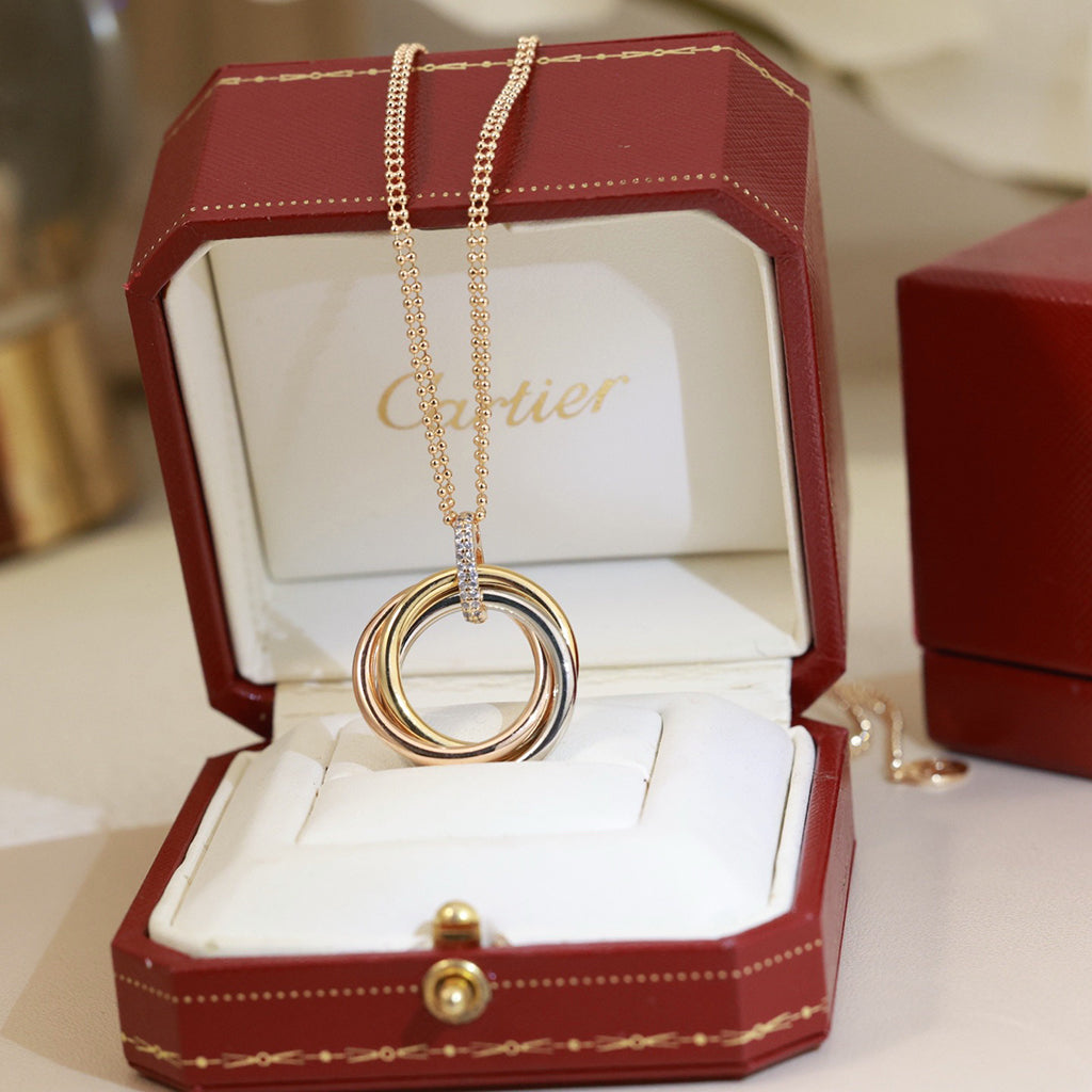 [Raffine]TRINITY MEDIUM  DIAMONDS NECKLACE
