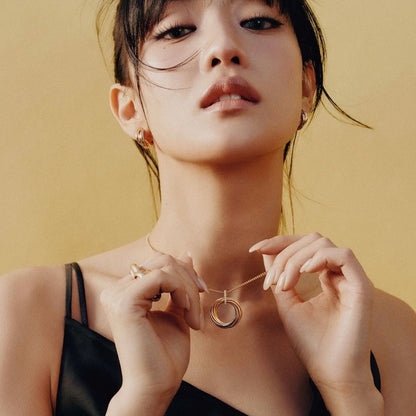[Raffine]TRINITY MEDIUM  DIAMONDS NECKLACE