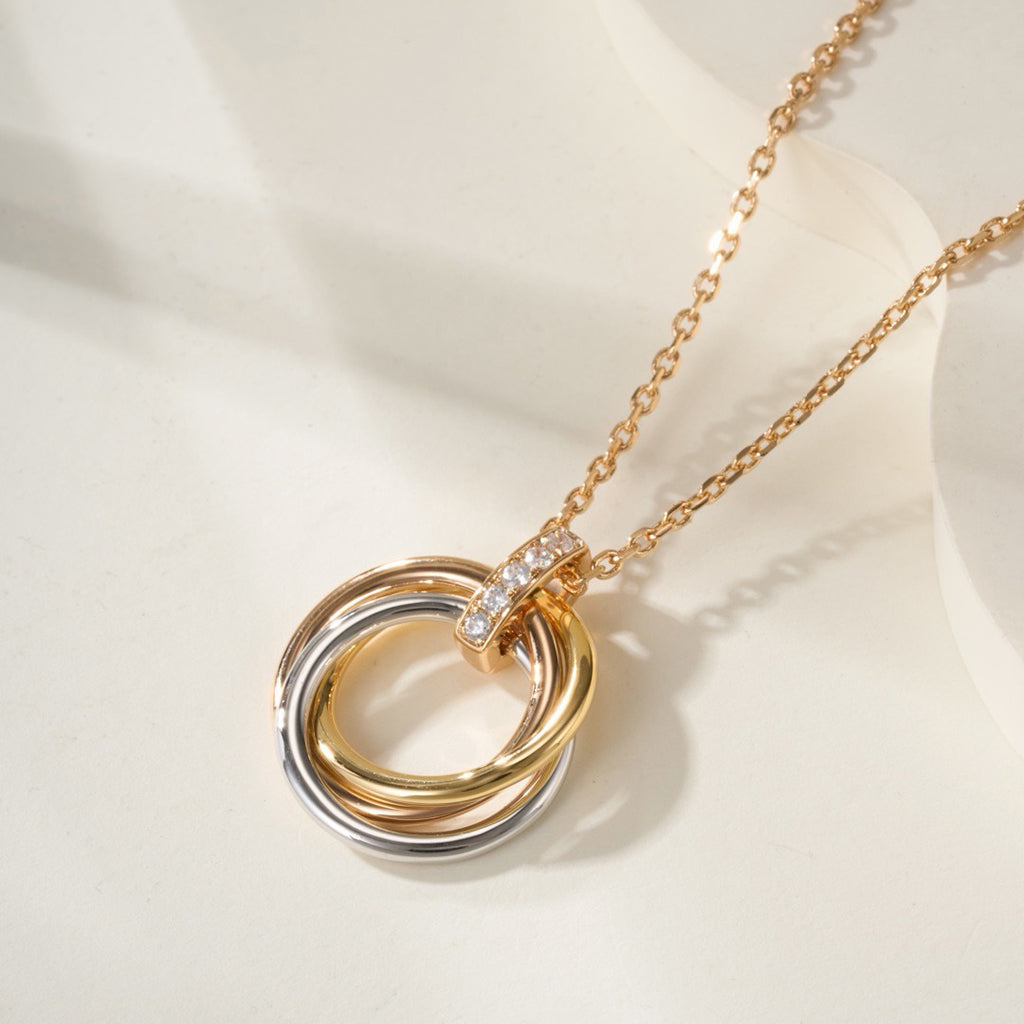 [Raffine]TRINITY MEDIUM  DIAMONDS NECKLACE