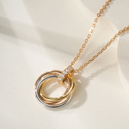 [Raffine]TRINITY MEDIUM  DIAMONDS NECKLACE