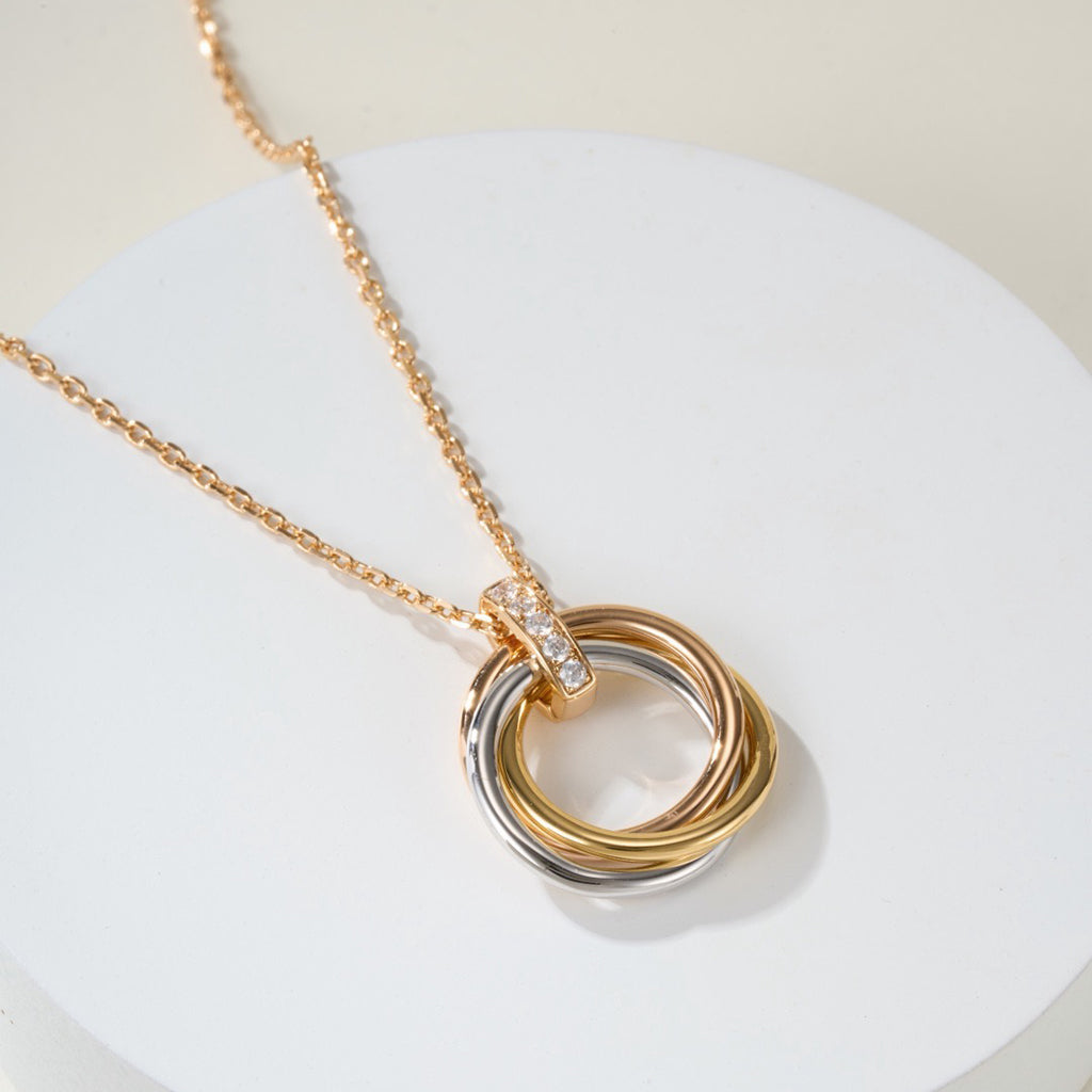 [Raffine]TRINITY MEDIUM  DIAMONDS NECKLACE