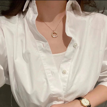 [Raffine]TRINITY MEDIUM  DIAMONDS NECKLACE