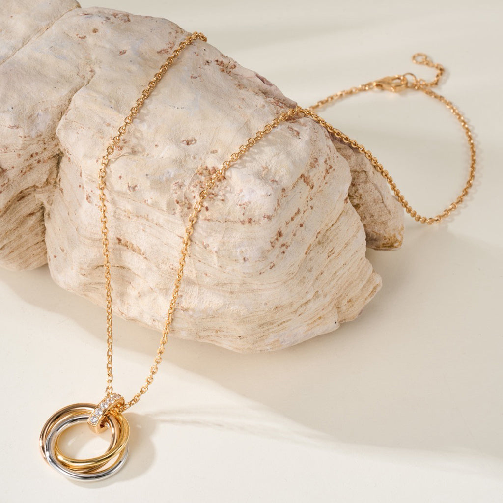 [Raffine]TRINITY MEDIUM  DIAMONDS NECKLACE