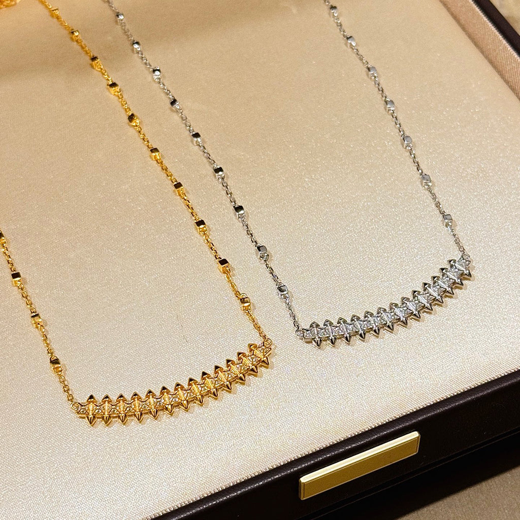 [Raffine]CLASH  SMALL FULL DIAMOND NECKLACE