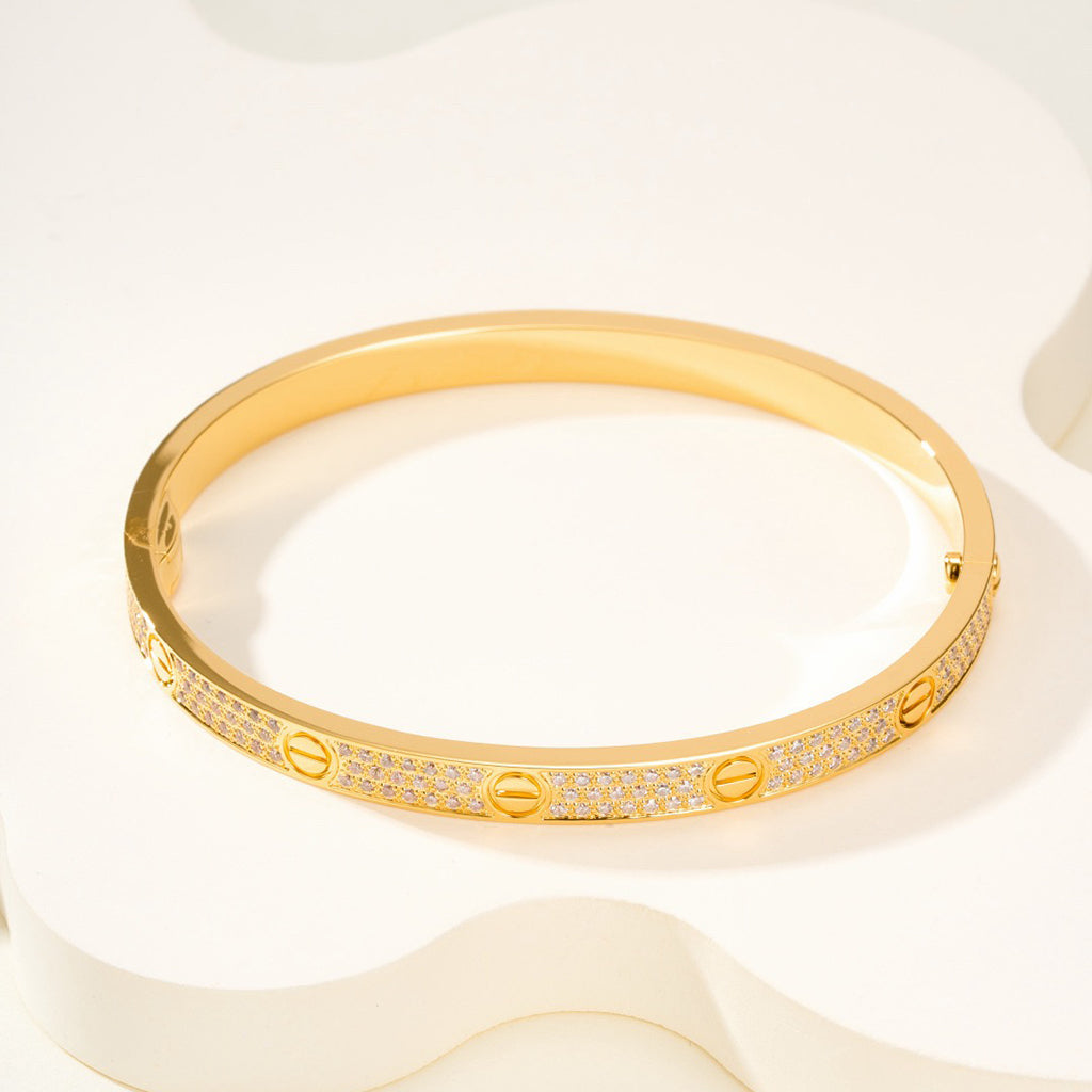 [Raffine]LOVE BRACELET 4.8MM DIAMOND-PAVED