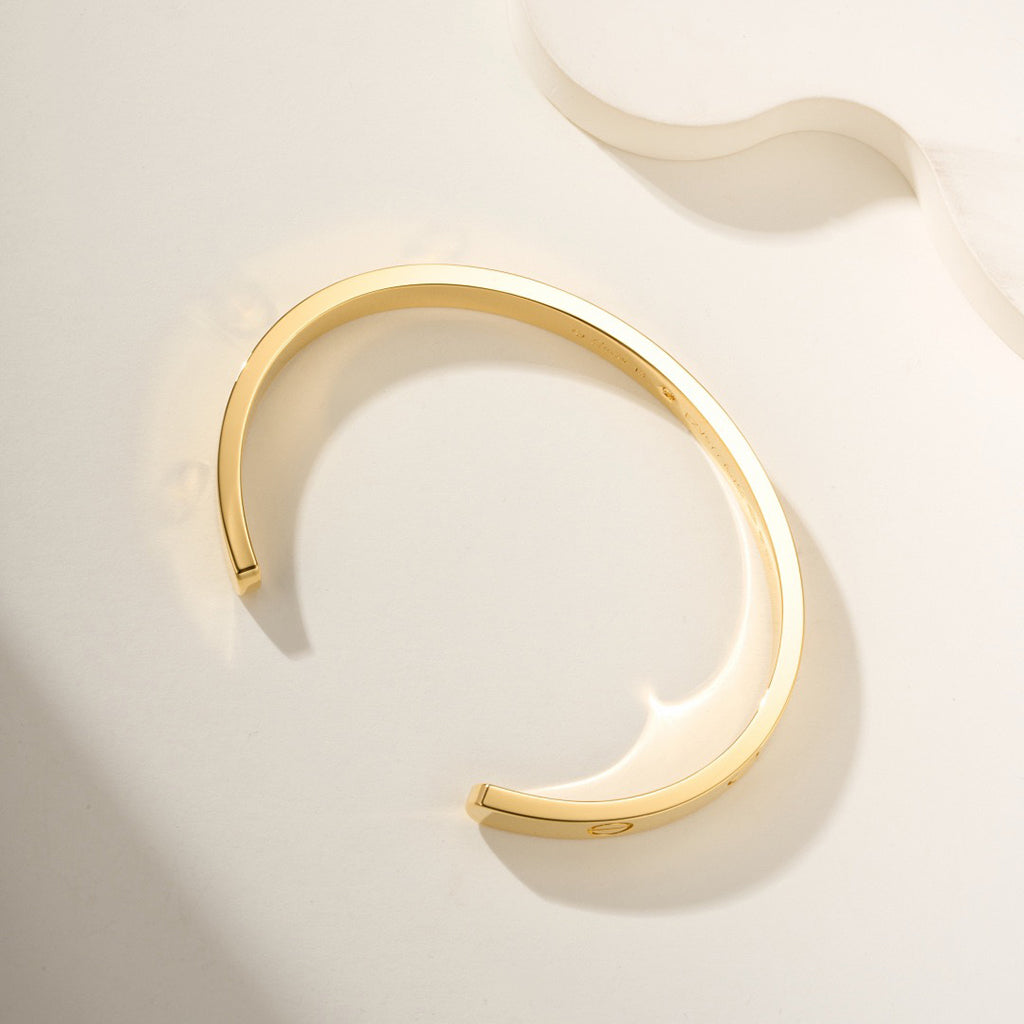[Raffine]LOVE BRACELET 6.1MM 1 DIAMOND OPEN CUFF