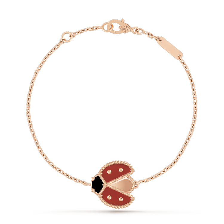 [Raffine]LUCKY SPRING 1 MOTIF PINK GOLD BRACELET