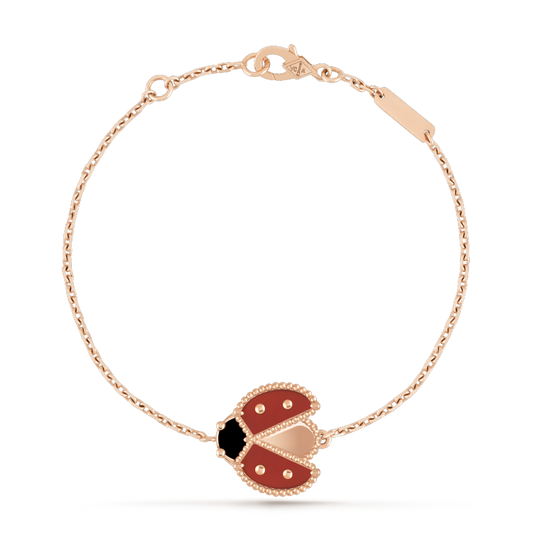 [Raffine]LUCKY SPRING 1 MOTIF PINK GOLD BRACELET