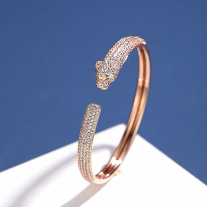 [Raffine]PANTHERE FULL DIAMOND OPEN BRACELET
