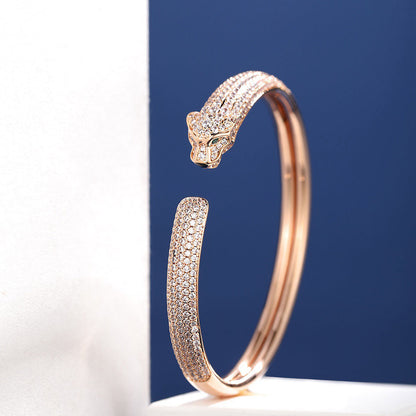 [Raffine]PANTHERE FULL DIAMOND OPEN BRACELET
