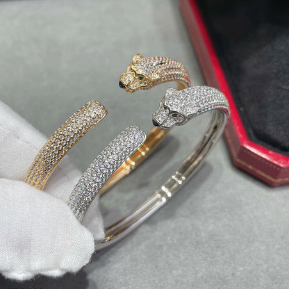 [Raffine]PANTHERE FULL DIAMOND OPEN BRACELET
