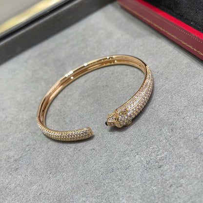 [Raffine]PANTHERE FULL DIAMOND OPEN BRACELET