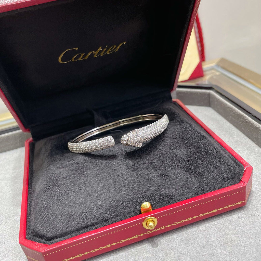 [Raffine]PANTHERE FULL DIAMOND OPEN BRACELET