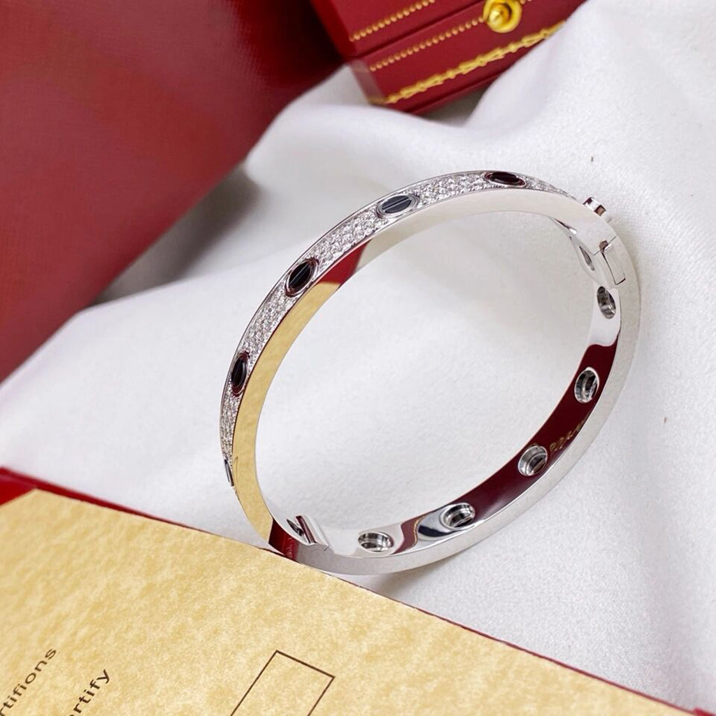 [Raffine]LOVE BRACELET 6.1MM DIAMOND-PAVED CERAMIC