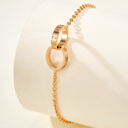 [Raffine]LOVE BRACELET DOUBLE RING