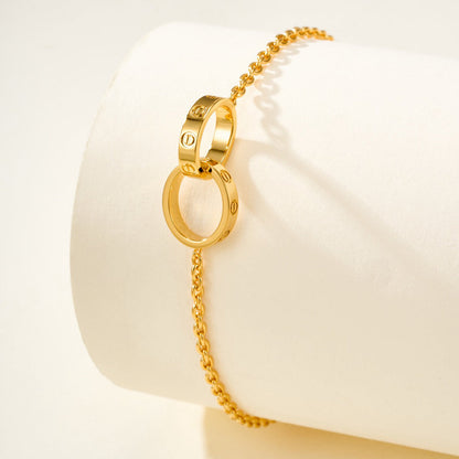 [Raffine]LOVE BRACELET DOUBLE RING
