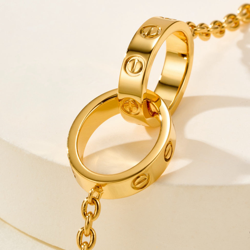 [Raffine]LOVE BRACELET DOUBLE RING