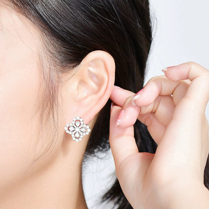 [Raffine]LOOP EARRINGS FULL MOTIF DIAMOND 16MM