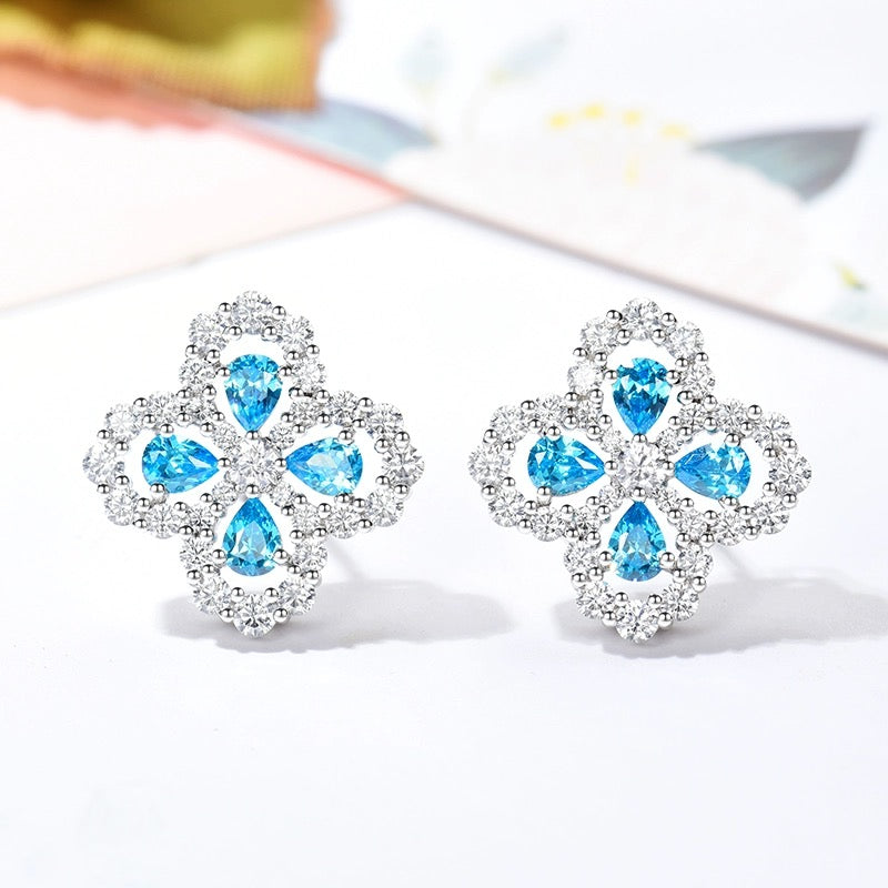 [Raffine]LOOP EARRINGS FULL MOTIF DIAMOND 16MM