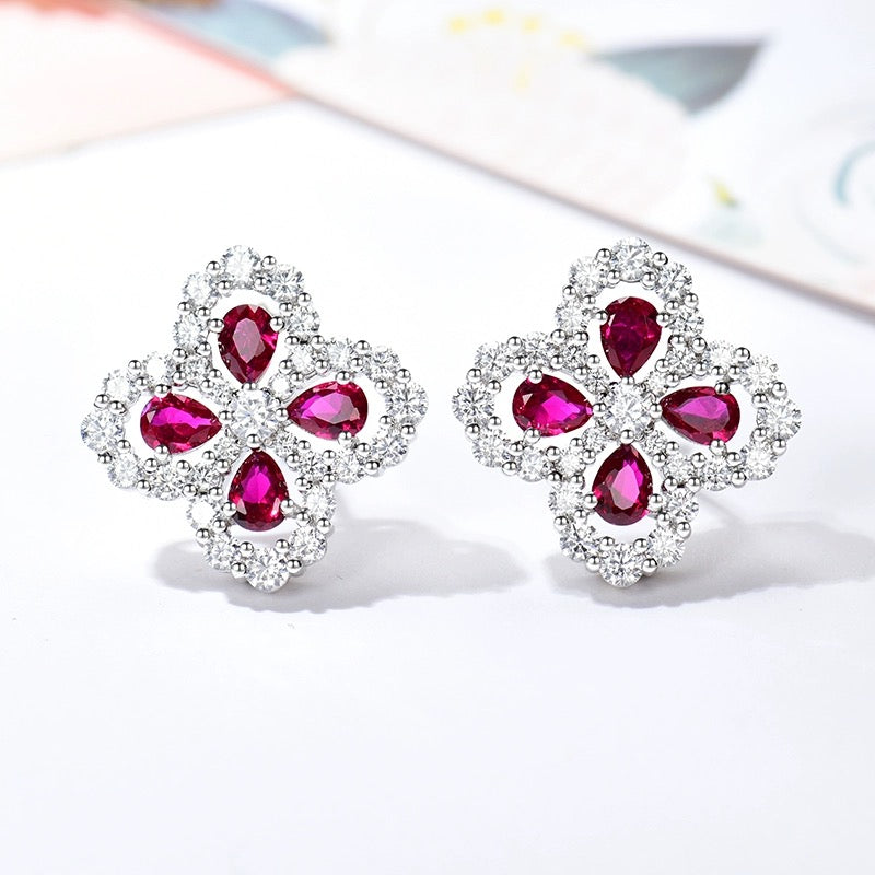 [Raffine]LOOP EARRINGS FULL MOTIF DIAMOND 16MM